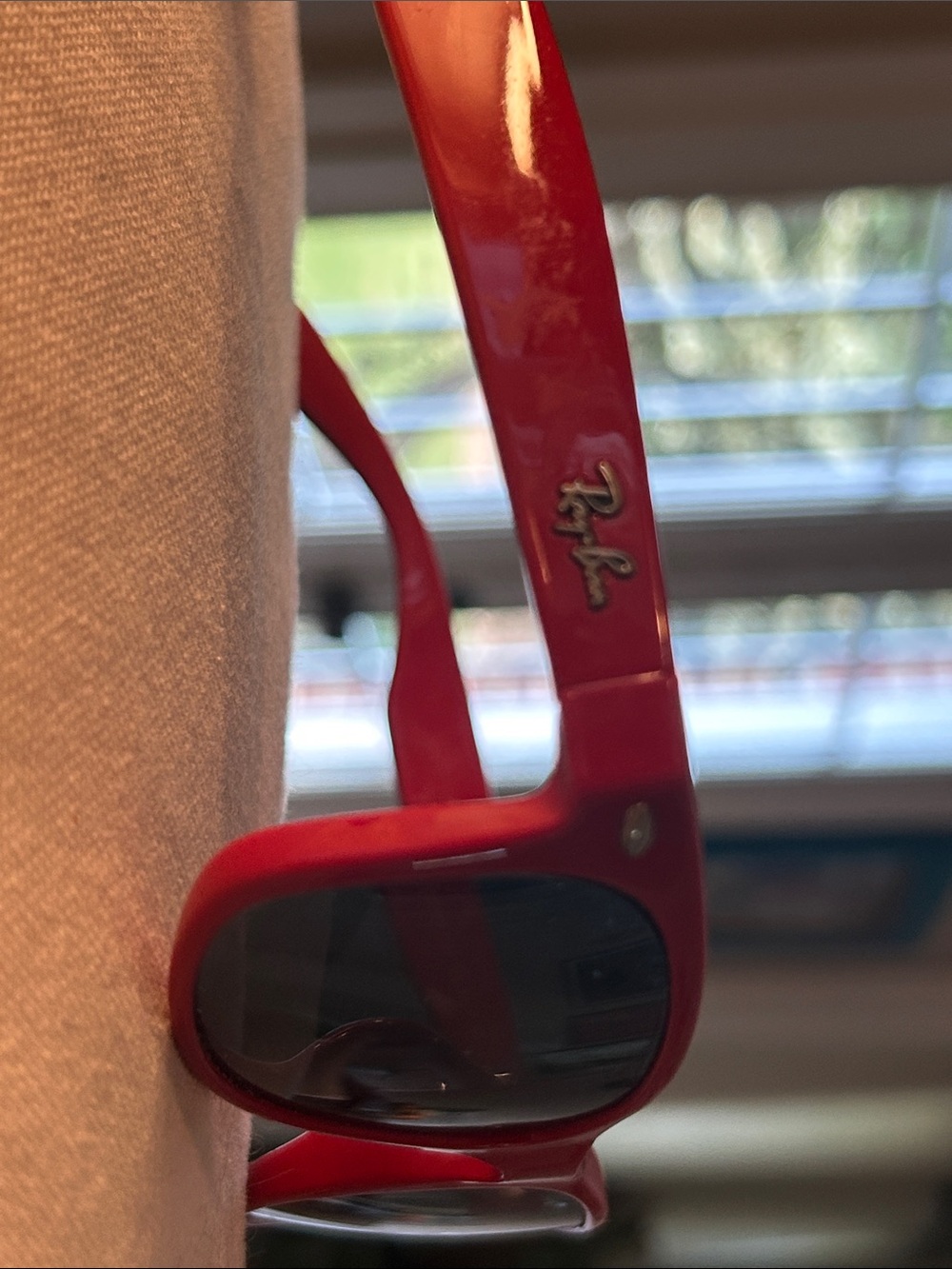 Ray-Ban Red Gloss Wayfarer Sunglasses ( prescription)